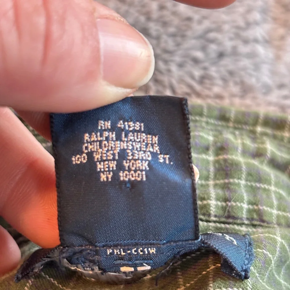 Ralph Lauren Boys Shirt 7 Plaid Cotton‎ Button Down Preppy Classic School 20188